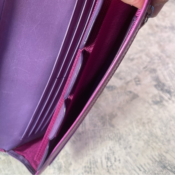 Abas Travel pink leather wallet/organizer and passport cover - Picture 8 of 16